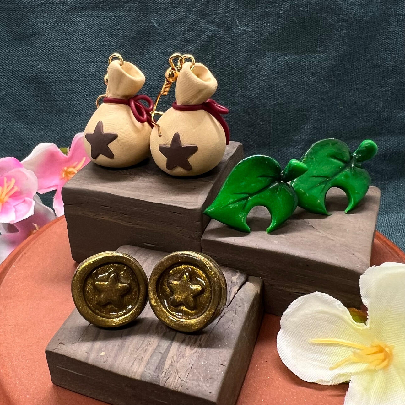 Animal Crossing earrings